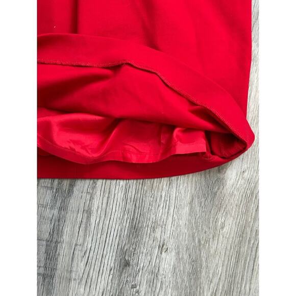 Pink Tartan Red Sheath Dress Gold Back Zip Stretch Bodycon Sleeveless Size 6 - Picture 5 of 12